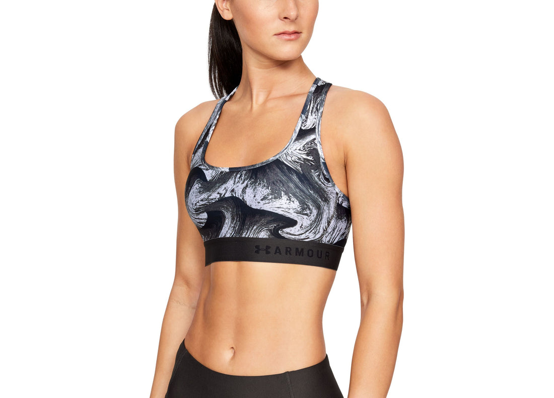 Under Armour Womens Activewear Medium Impact Crossback Print Sports Bra