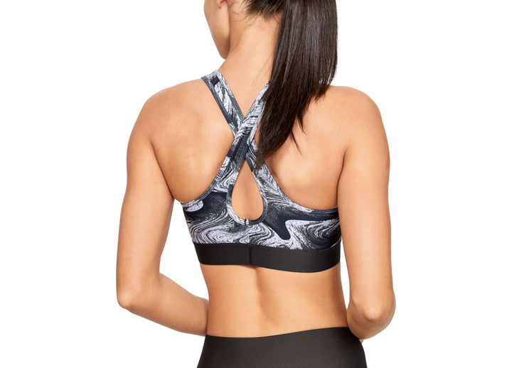 Under Armour Womens Activewear Medium Impact Crossback Print Sports Bra