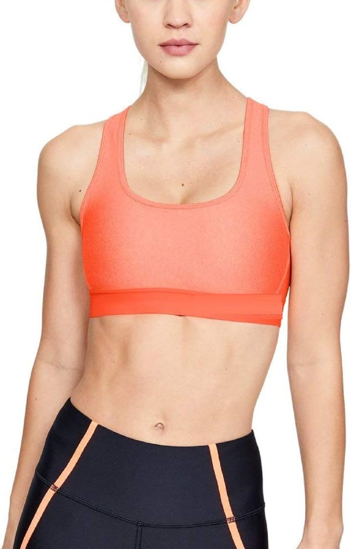 Under Armour Womens Activewear Heathered Cross Back Medium Support Compression Sports Bra