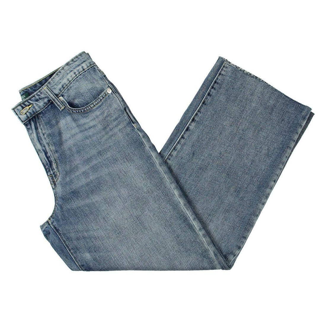 LAUREN RALPH LAUREN Womens Cropped Wide Leg Denim Jeans