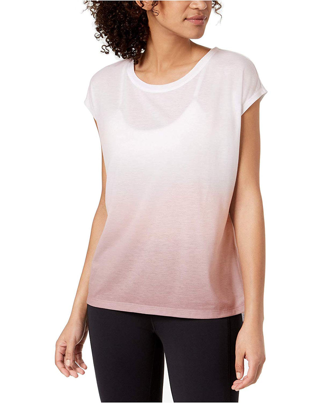 Ideology Womens Dip-Dyed T-Shirt