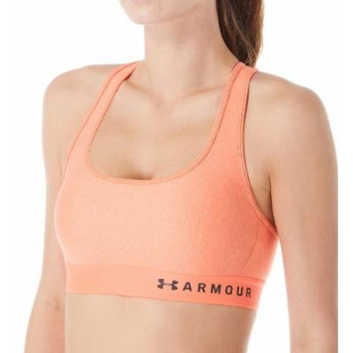 Under Armour Womens Heathered Cross Back Medium Support Compression Sports Bra