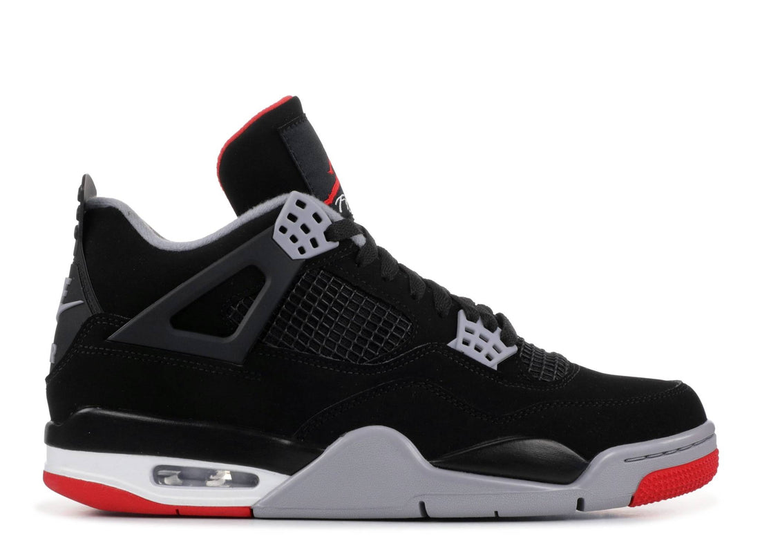 Jordan Mens Air Jordan 4 Retro Bred Reimagined Shoes Black Size 10