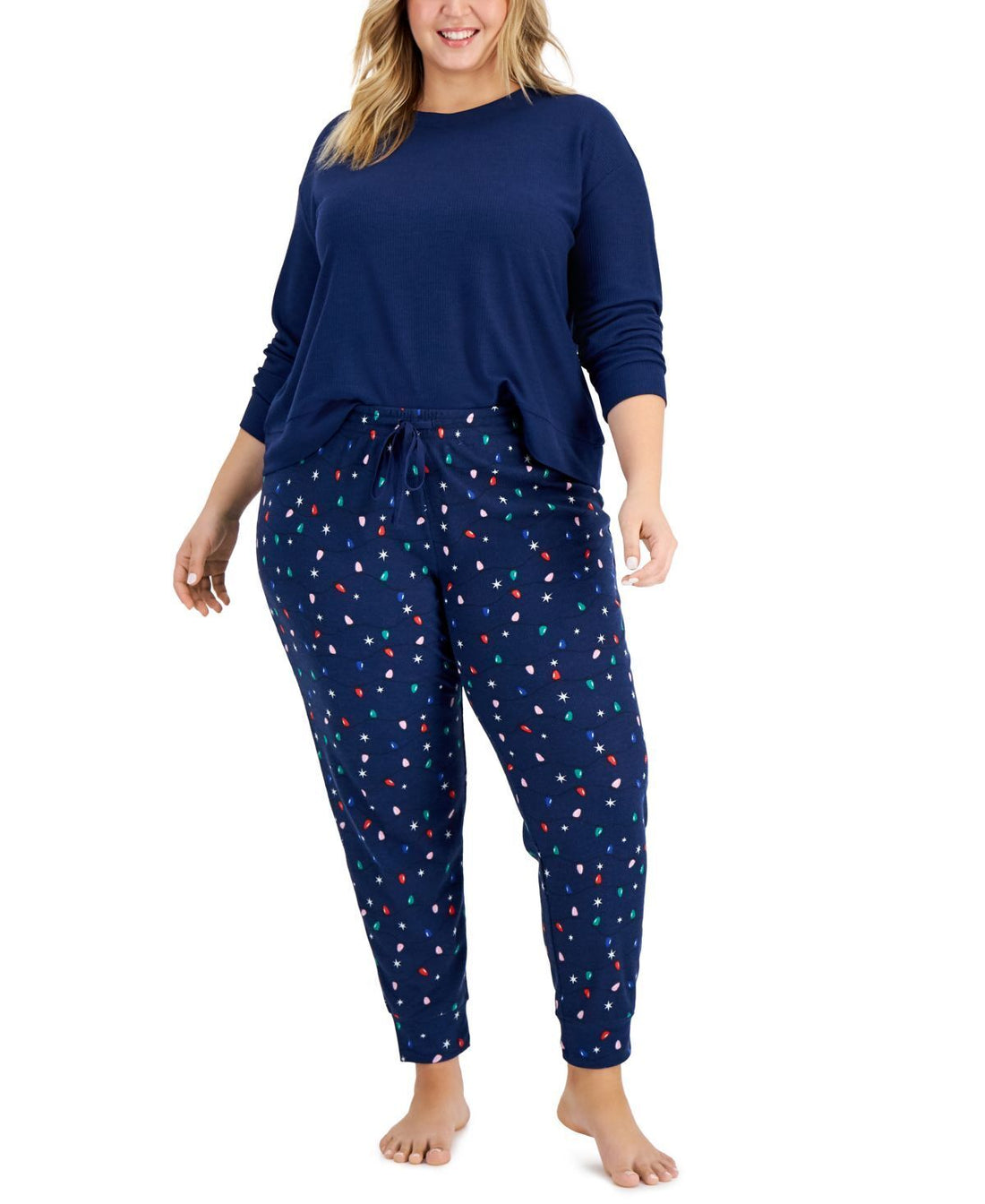 Jenni Womens Waffle Pajama Set