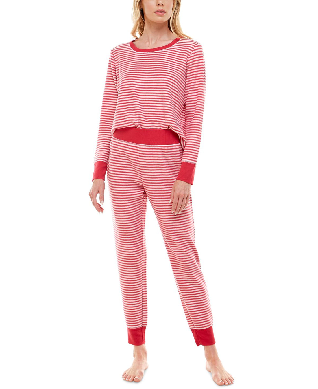 Roudelain Womens Long Sleeve Top and Leggings Pajama Set