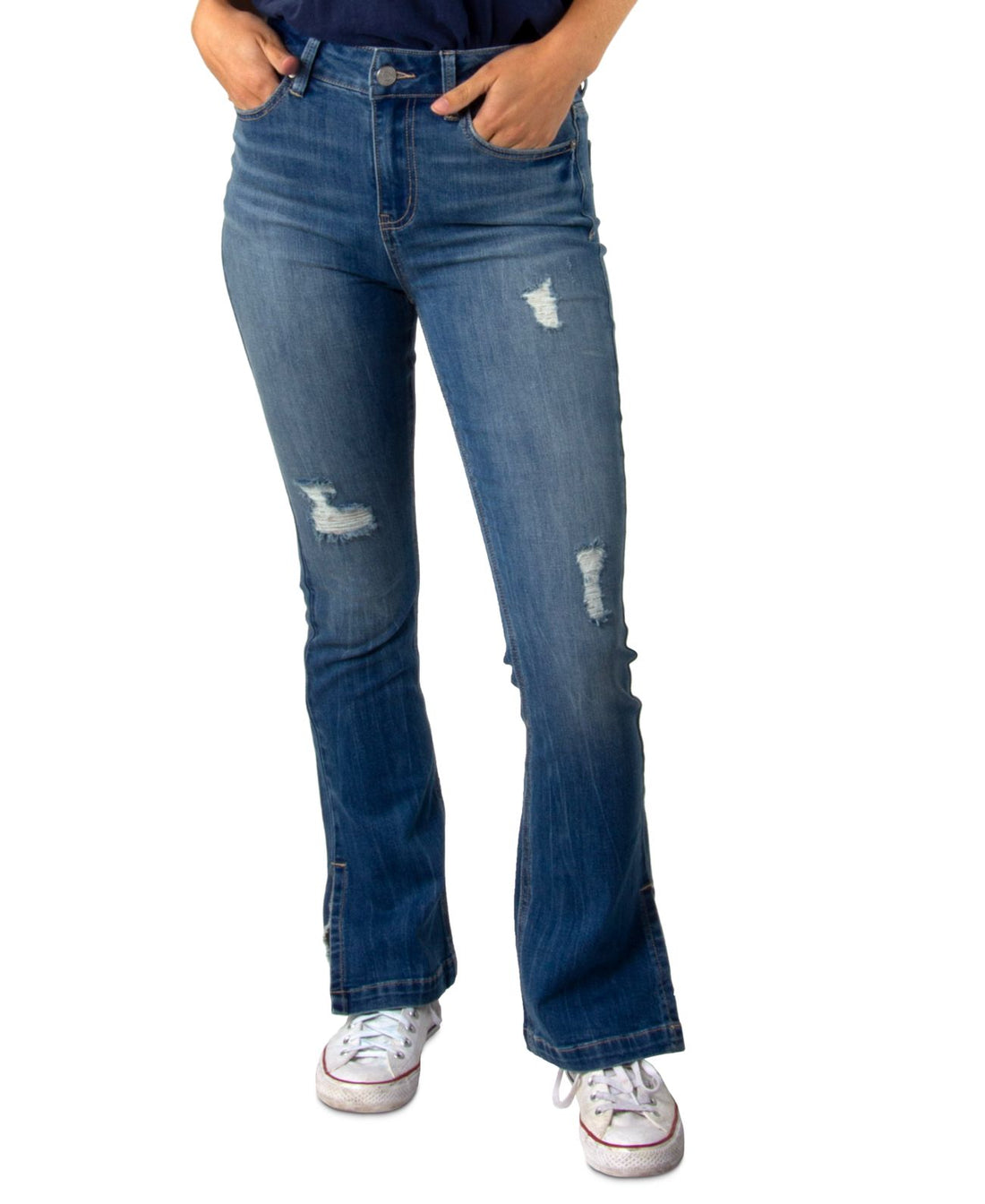 Indigo Rein Juniors Ripped Bootcut Jeans