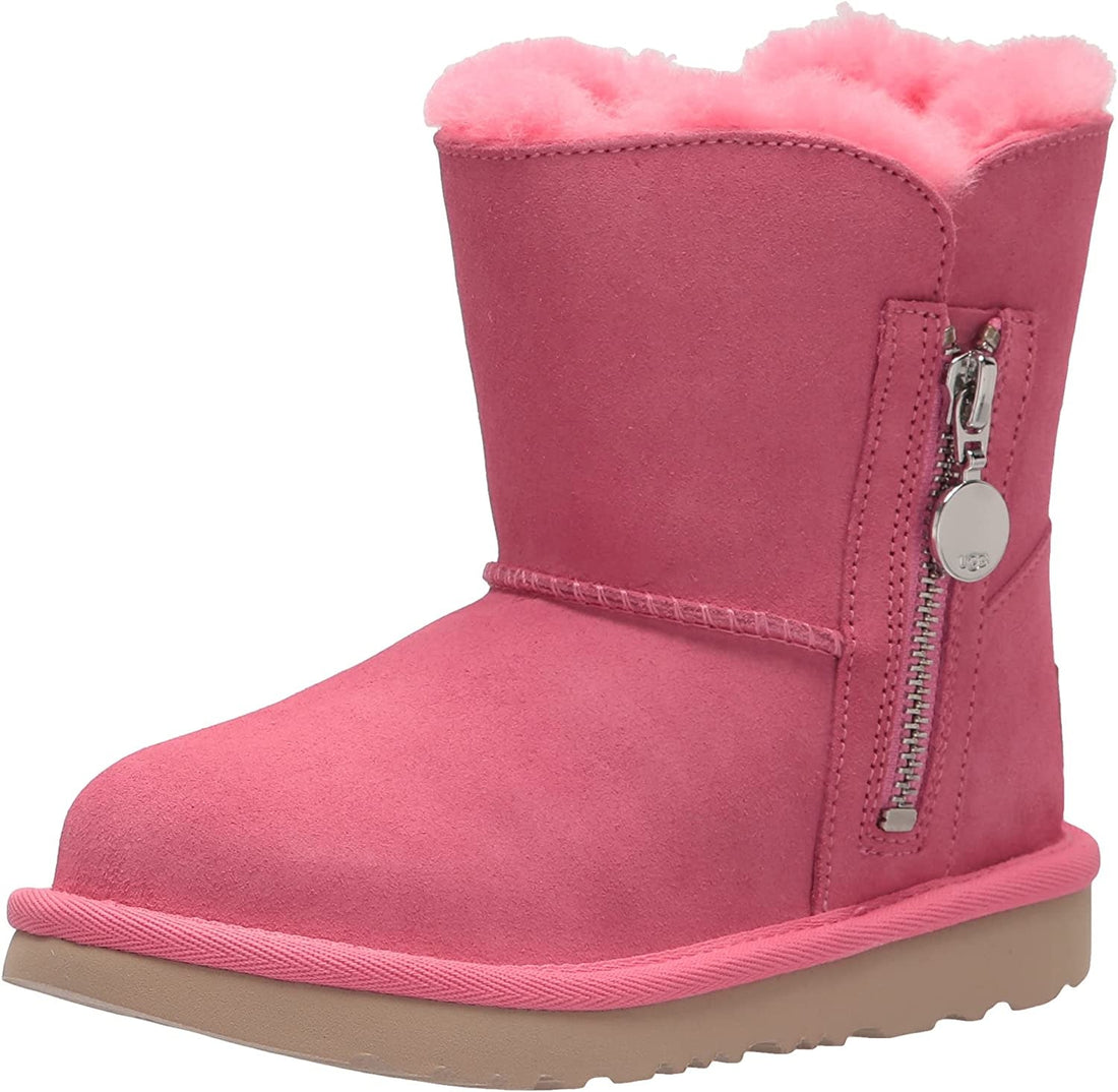 UGG Big Kids Bailey Zip Short Boots Pink Rose