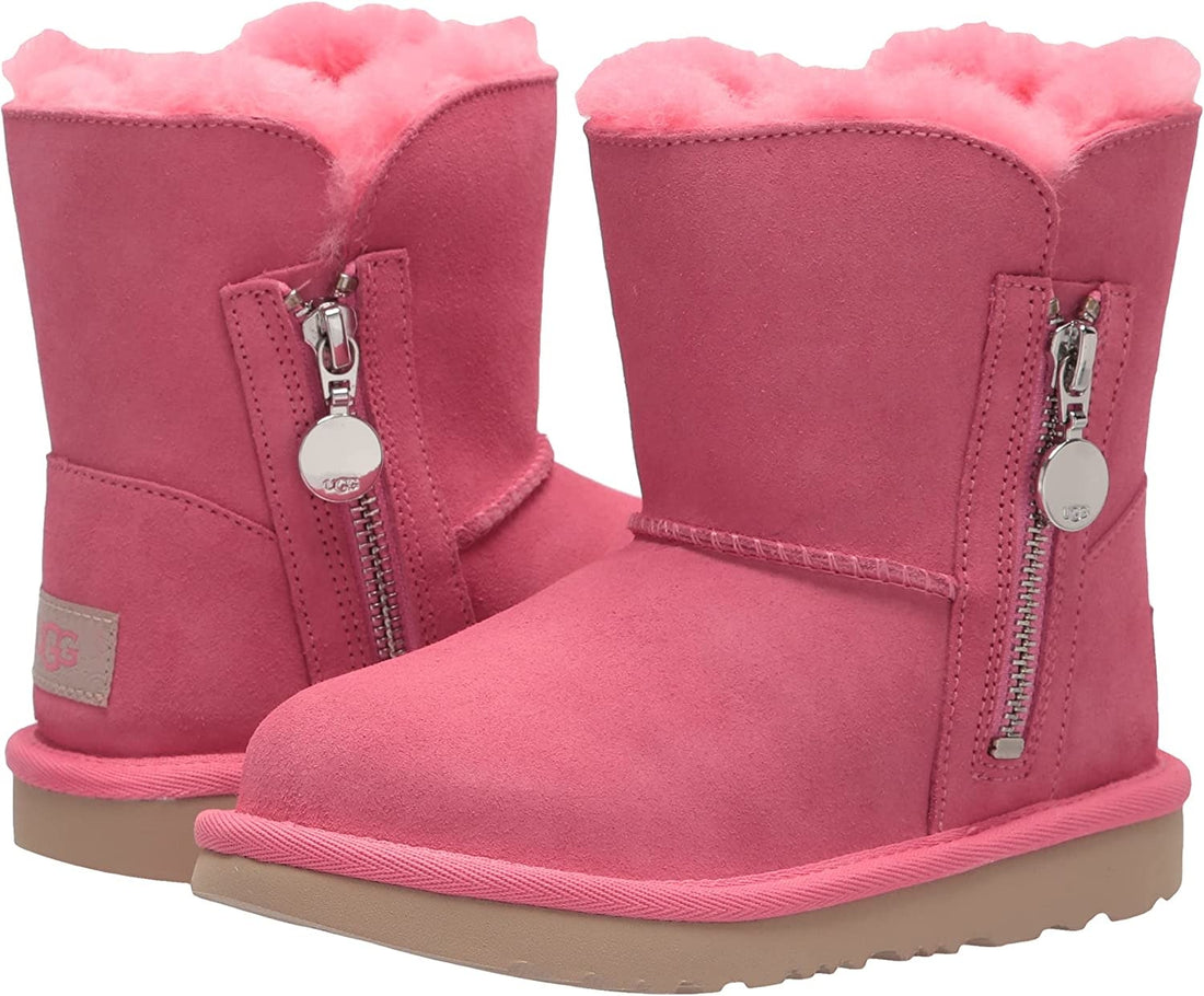 UGG Big Kids Bailey Zip Short Boots Pink Rose