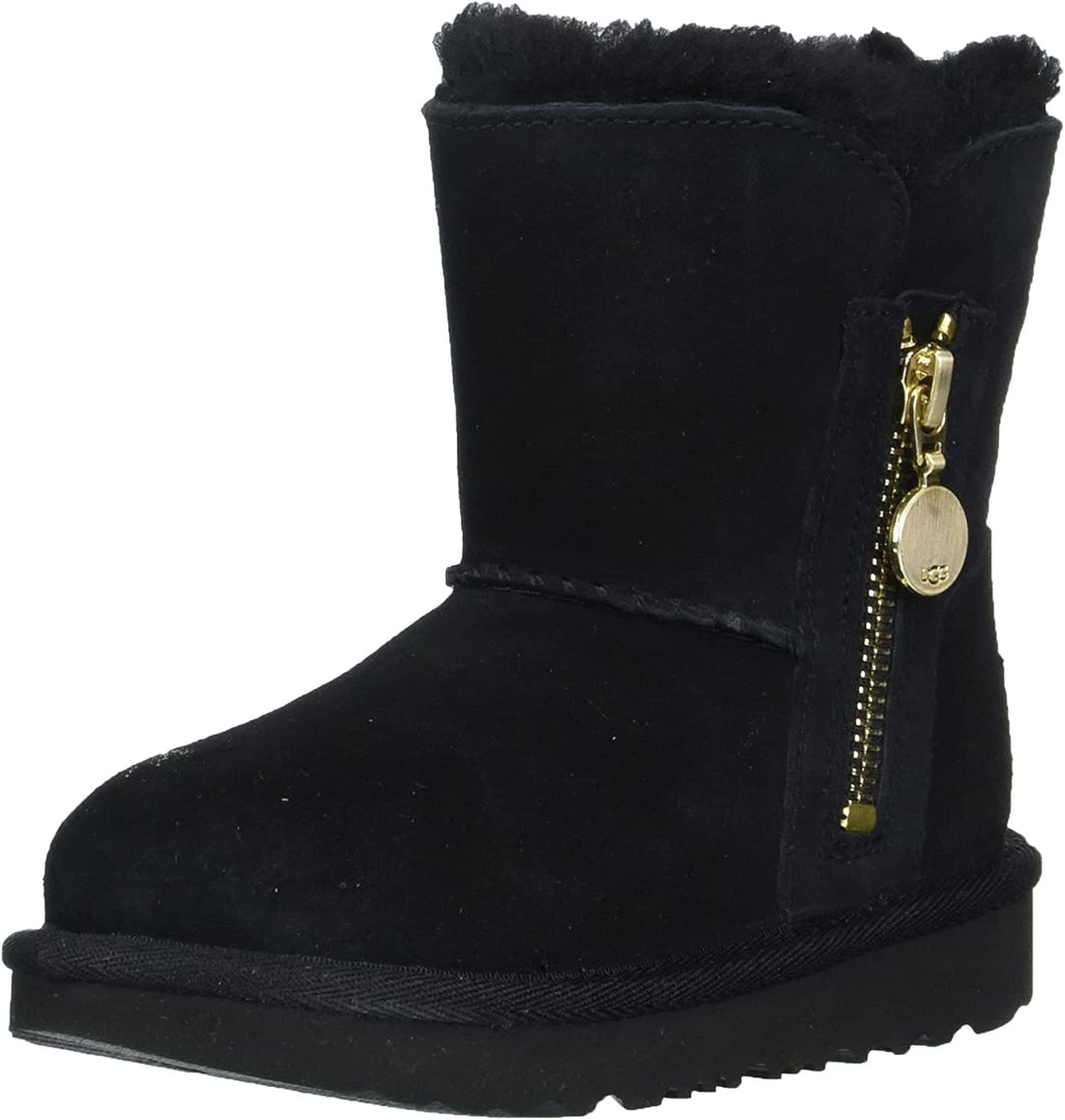 UGG Big Kids Bailey Zip Short Boots Black