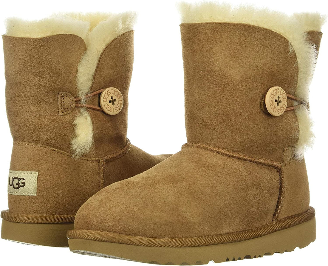 UGG Big Kids Bailey Button II Boots Chestnut