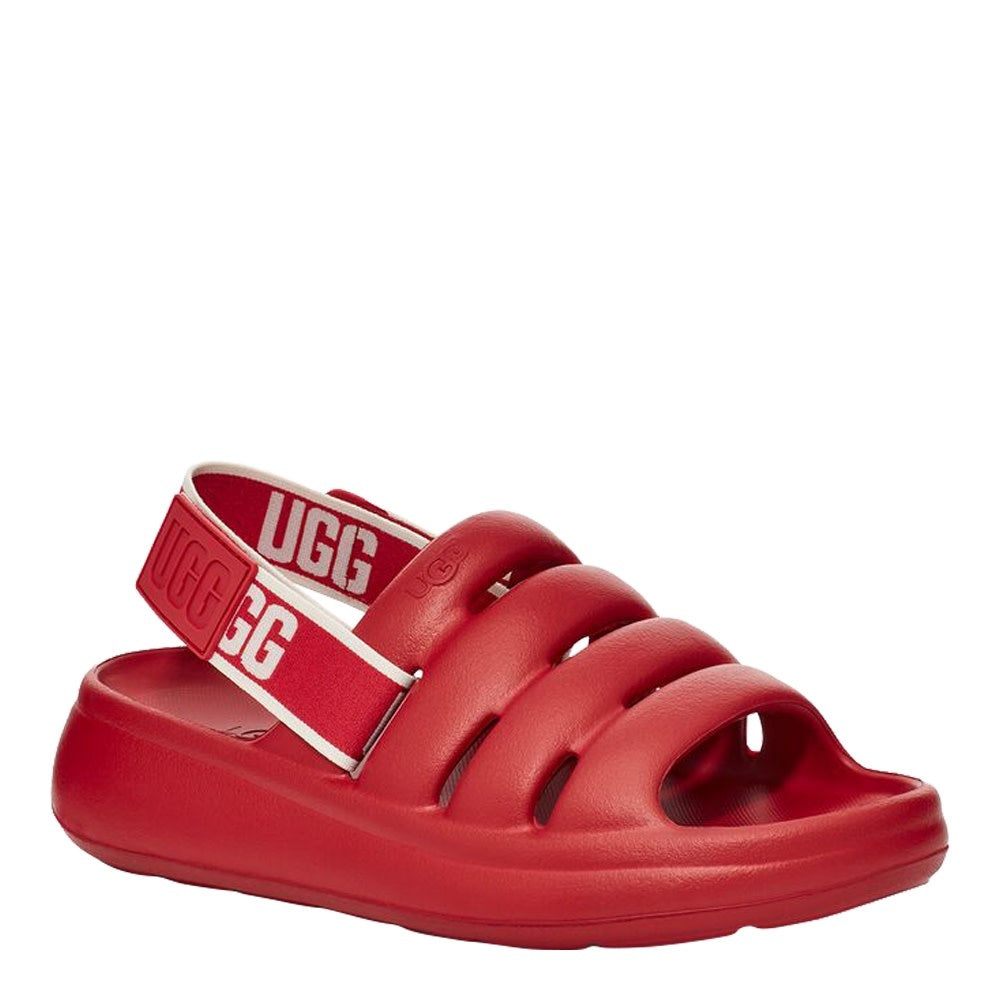 UGG Womens Sport Yeah Slides Samba Red