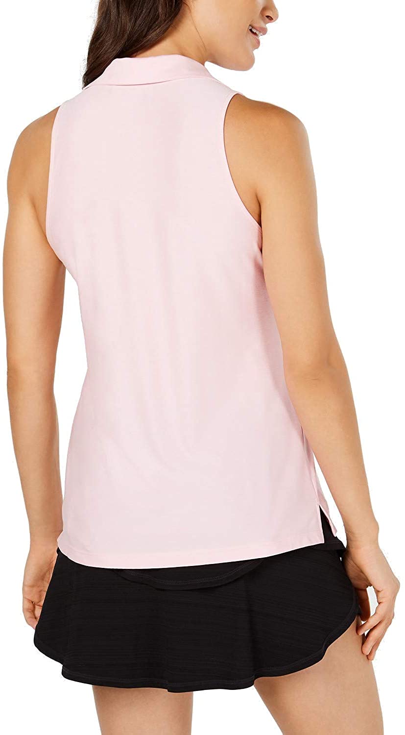 Ideology Womens V Neck Sleeveless Polo