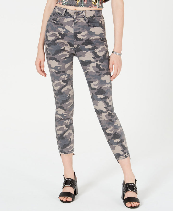 Rewash Juniors Camo Cropped Skinny Jeans