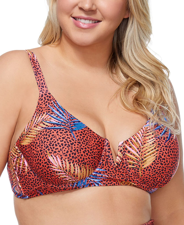 Raisins Curve Womens Trendy Plus Size Underwire Bikini Top