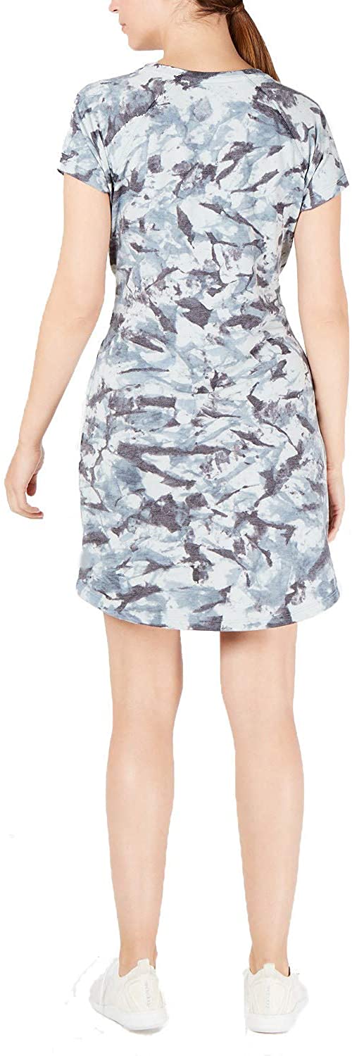 Ideology Womens Printed Tie Front T-Shirt Dress