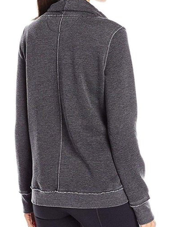 Calvin Klein Womens Cowl Neck Crossover Hem Fleece Hoodie