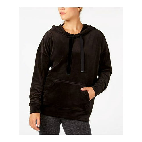 Ideology Womens Velour Drop Shoulder Hoodie