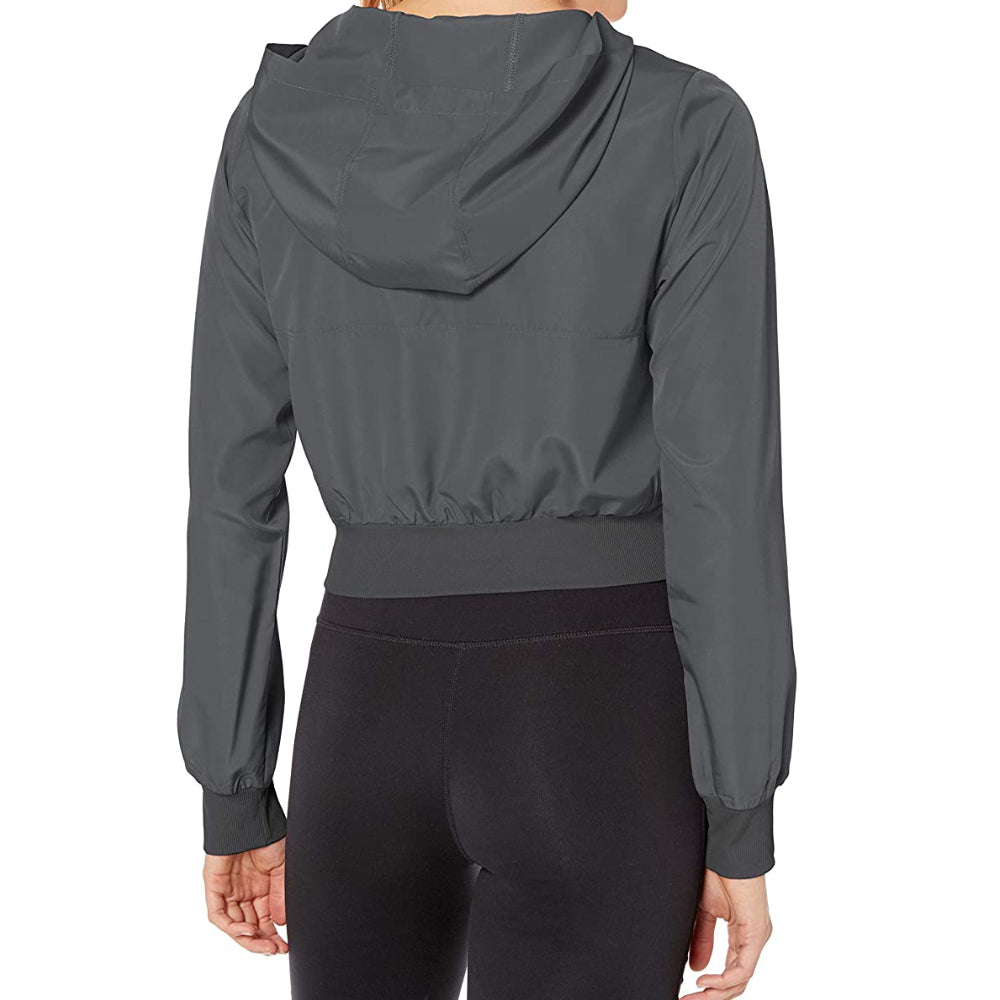 Soffe Womens Activewear Curves Plus Size Cropped Hooded Jacket