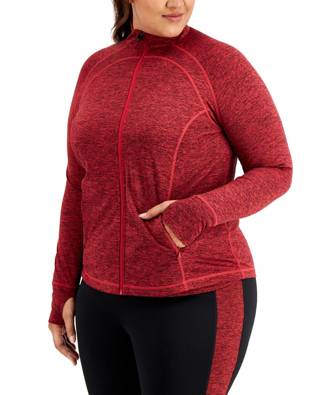 allbrand365 designer Womens Activewear Plus Size Rapidry Performance Zip Jacket