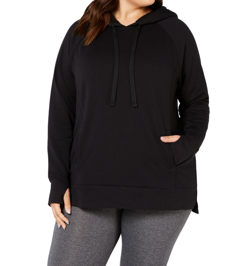 Ideology Womens Plus Size Fleece Lined Hoodie