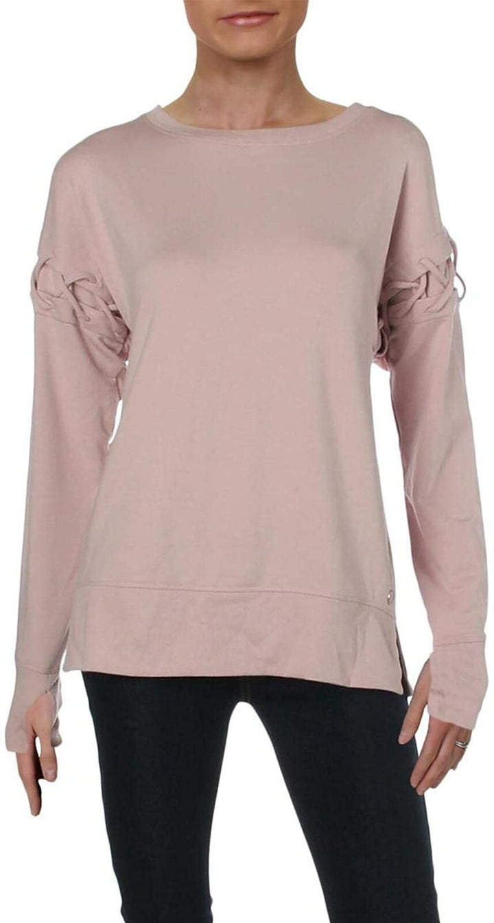 Ideology Womens Criss Cross Crewneck Sweatshirt