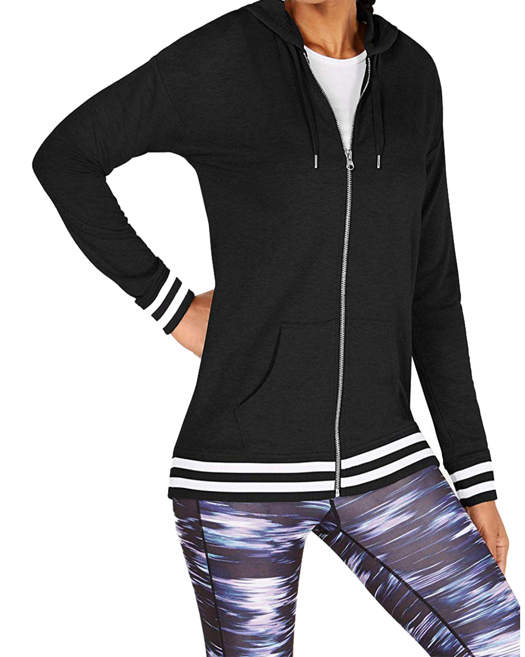 Ideology Womens Varsity Zip Hoodie