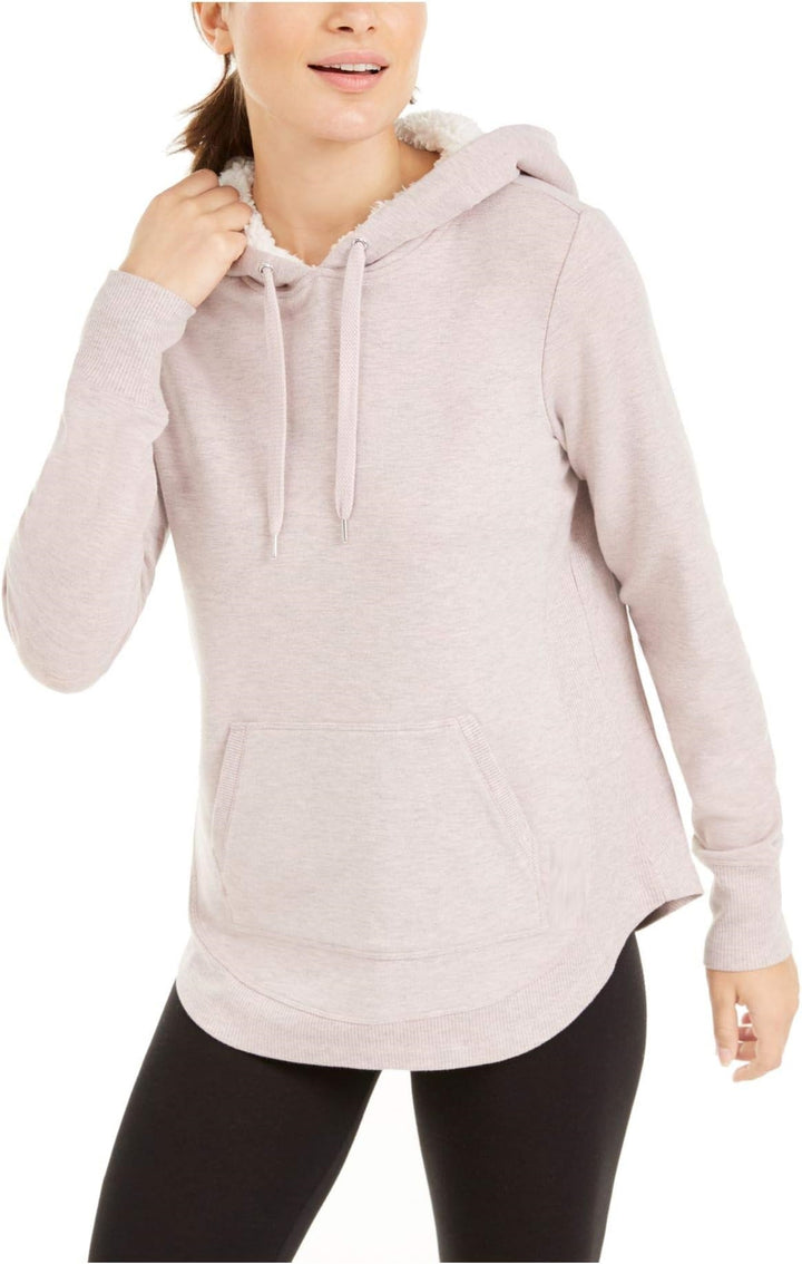 Ideology Womens Sherpa Round Hem Hoodie