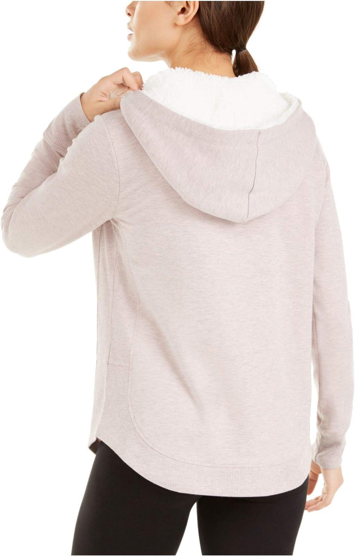 Ideology Womens Sherpa Round Hem Hoodie