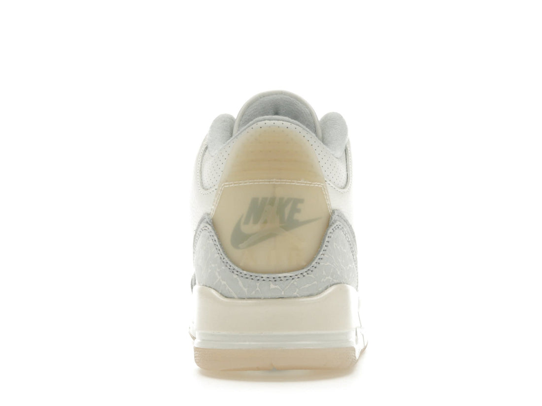 Jordan Mens Air Jordan 3 Retro Craft Shoes Ivory/Grey Mist/Cream Size 9.5