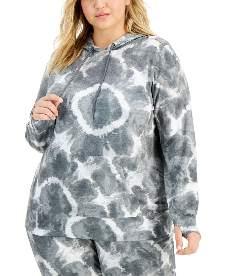 allbrand365 designer Womens Activewear Plus Size Tie Dyed Hoodie