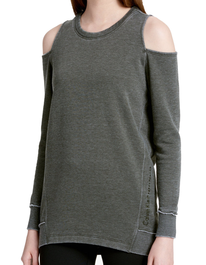 Calvin Klein Womens Cold Shoulder Sweatshirt