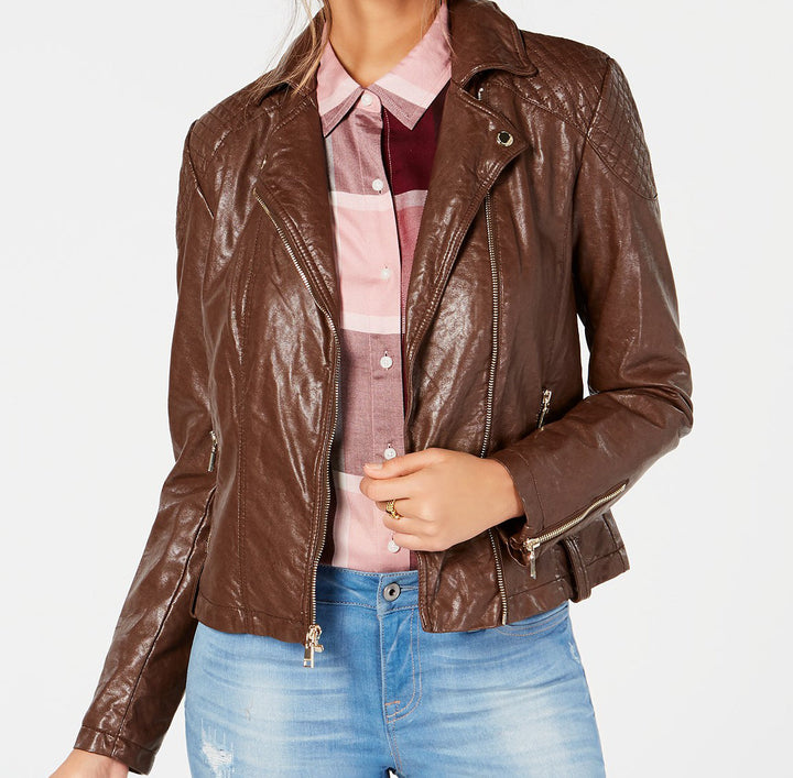 Tommy Hilfiger Womens Quilted Moto Jacket