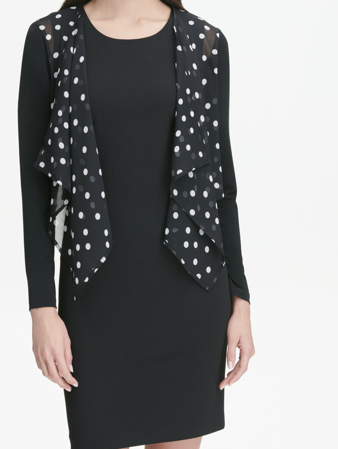 Tommy Hilfiger Womens Polka Dot Shrug Jacket