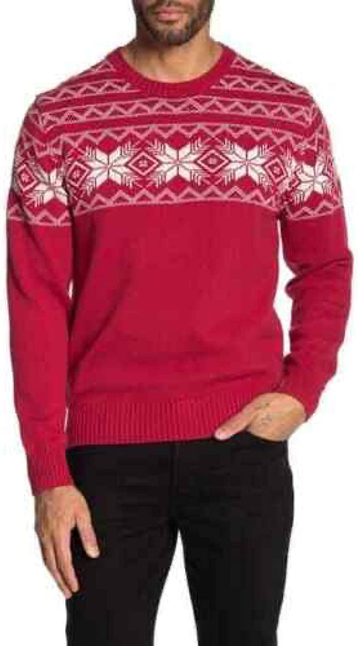 Weatherproof Mens Mock Neck Christmas Sweater