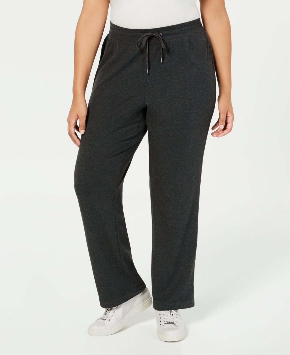 Ideology Womens Plus Size High Rise Side Snap Sweatpants