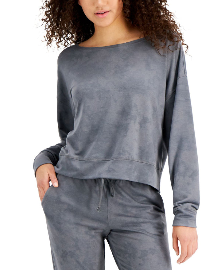 Jenni by Jennifer Moore Womens On Repeat Super Soft Crew Sleep Top