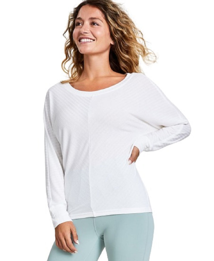 Jenni by Jennifer Moore Womens Super-Soft Long-Sleeve Top