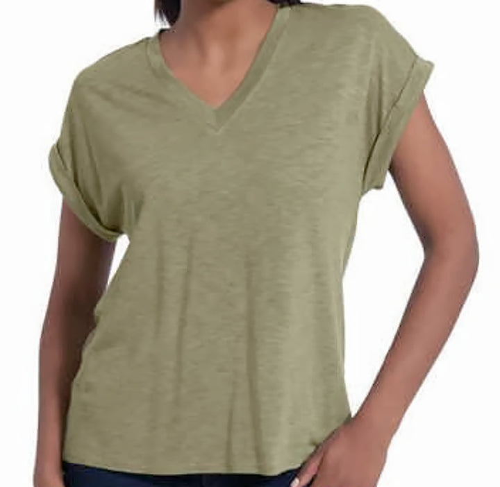 Jessica Simpson Womens V-Neck Soft Jersey Knit Top