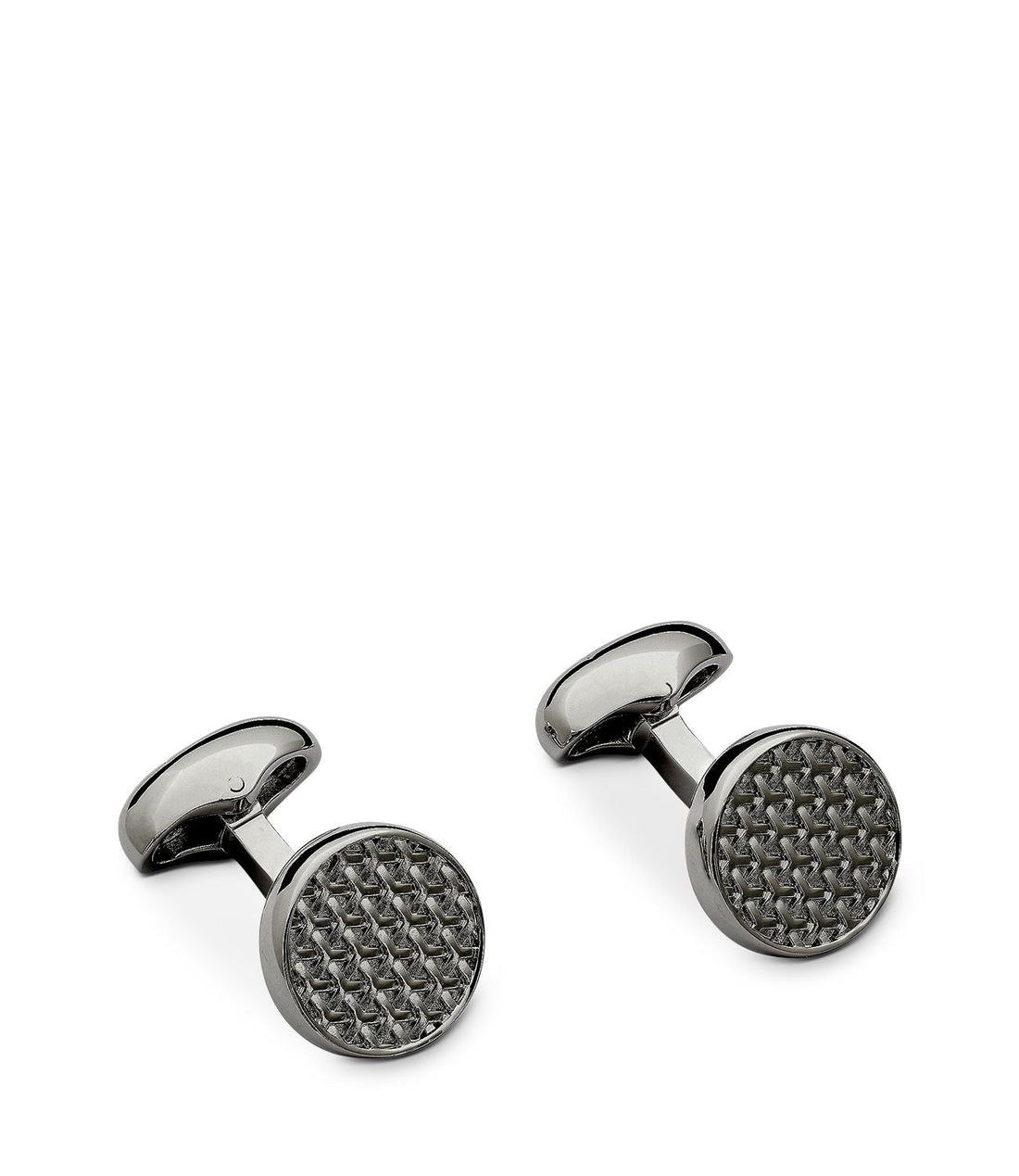 Babette Wasserman Woven Round Cufflinks Mens