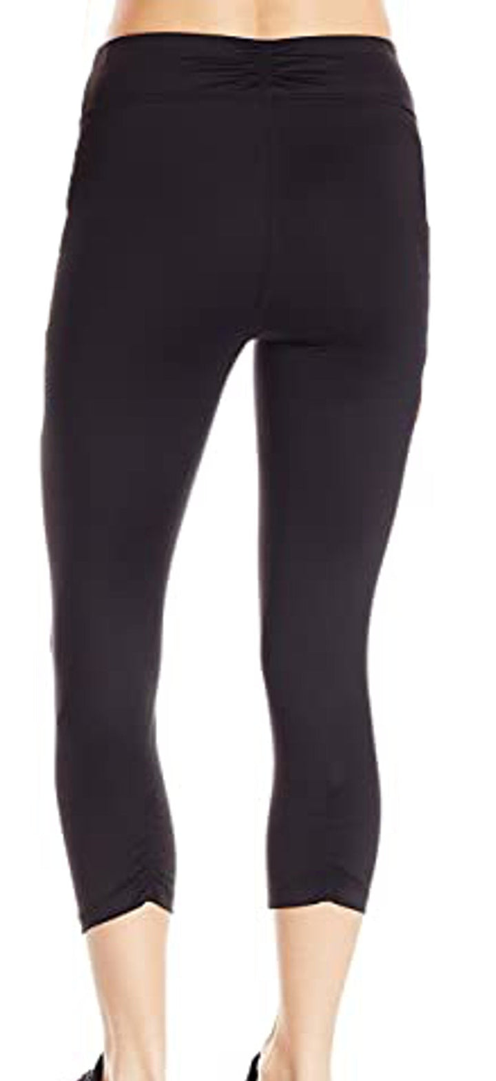 Calvin Klein Womens Capri Leggings with Back Shirring