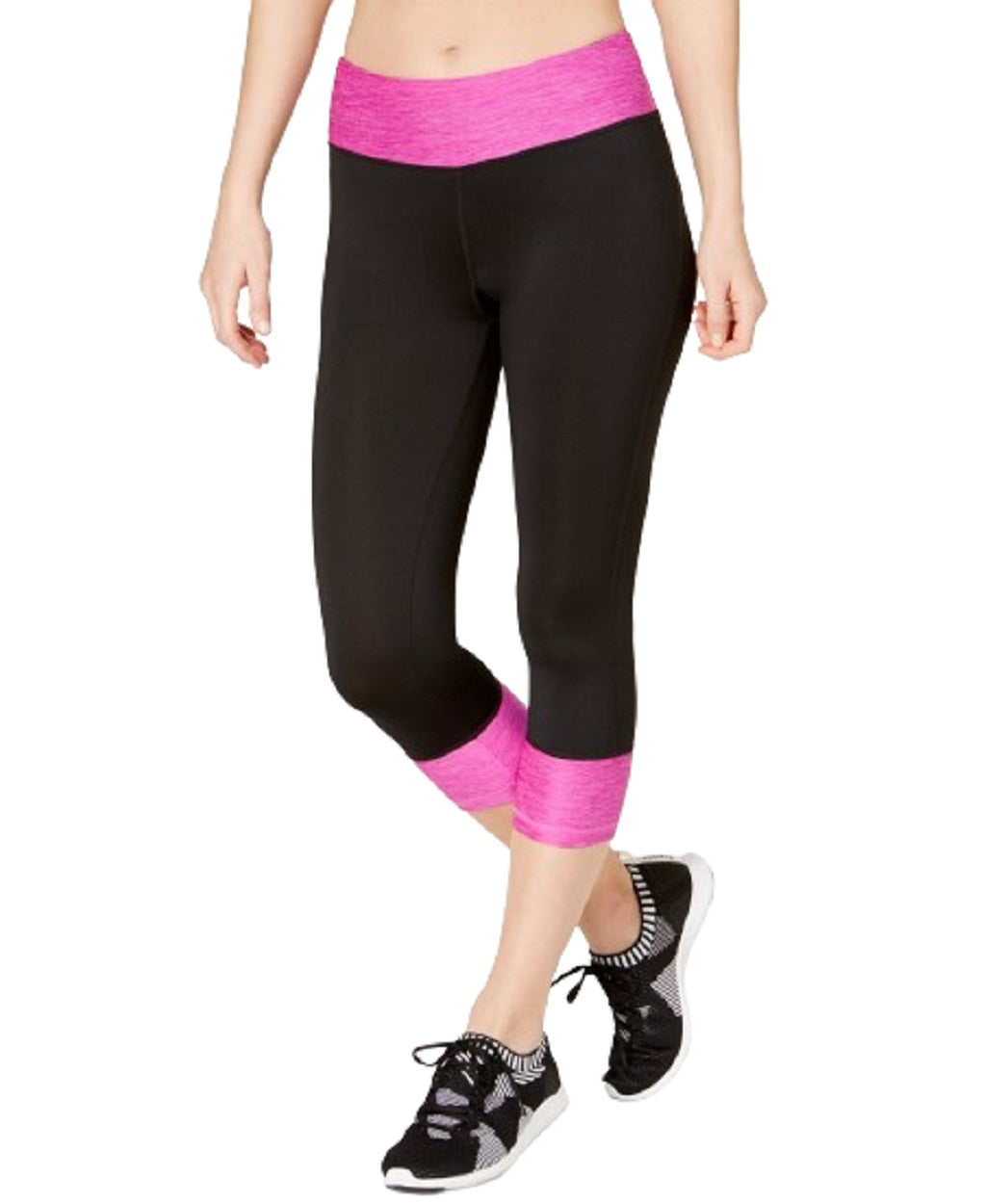 Ideology Womens Rapidry Colorblocked Capri Leggings