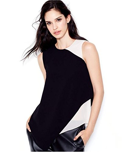 Rachel Rachel Roy Womens Asymmetrical Contrast Top