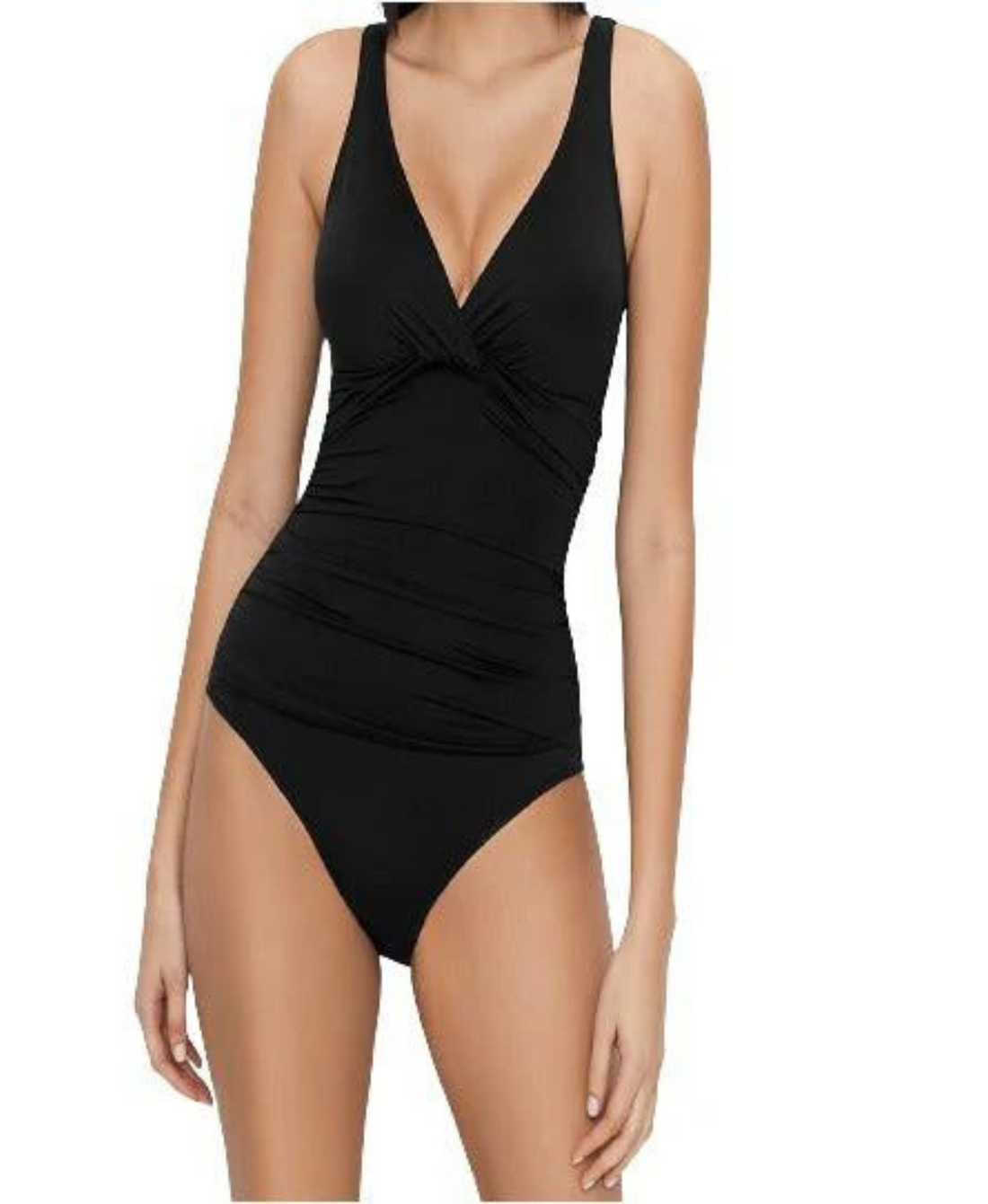 2 Bamboo Womens Solid Metal Ring Accent Bikini Swimsuit