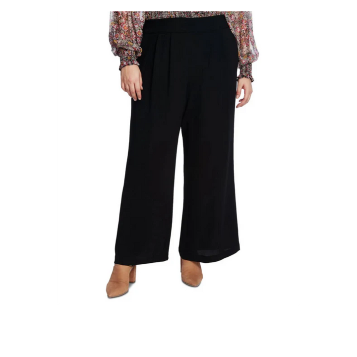 1.STATE Womens Plus Size Basket Weave Crepe Wide Leg Pants