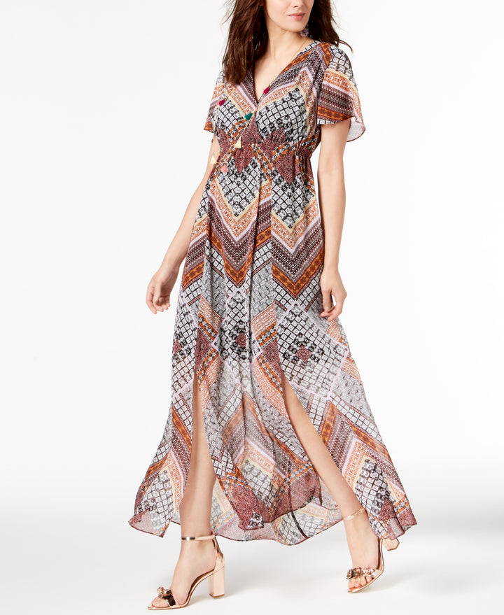 INC International Concepts Womens Flutter-Sleeve Maxi Dress