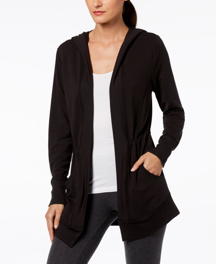 Ideology Womens Hooded Open Front Wrap