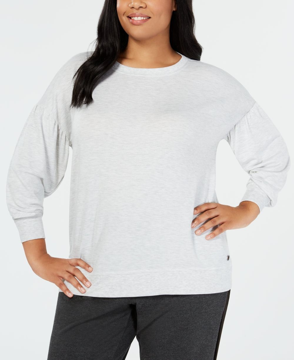 Ideology Womens Plus Size Drop-Shoulder Top