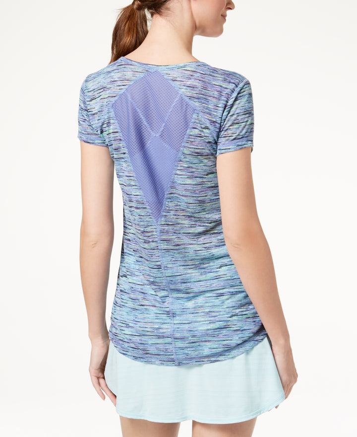 Ideology Womens Space Dyed Mesh Back T-Shirt