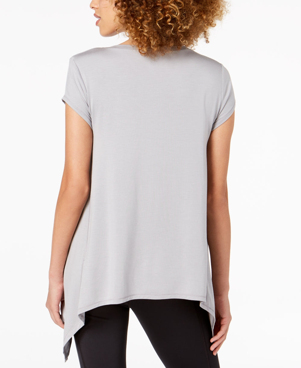 Ideology Womens Draped T-Shirt