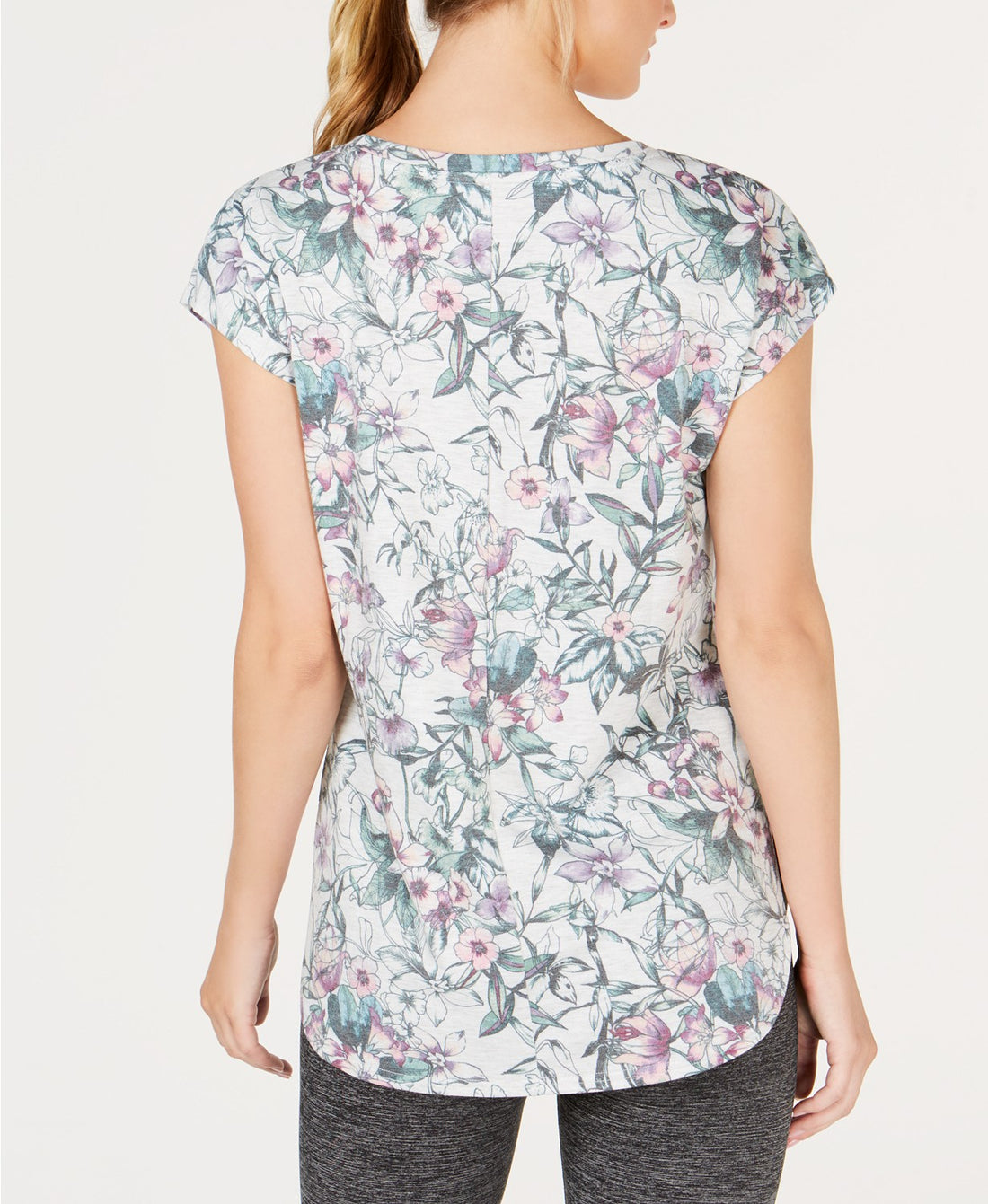 Ideology Womens Floral-Print T-Shirt